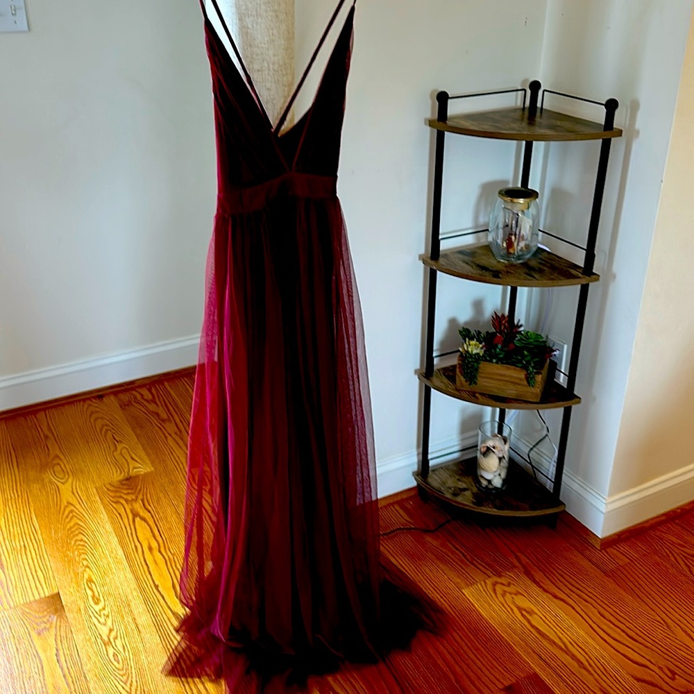 Nanamacs Burgundy Maxi Dress